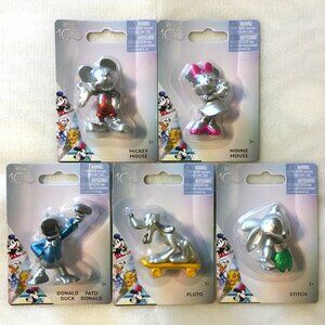 Disney 100 Silver Colored Figures, Set of 5 New Unopened